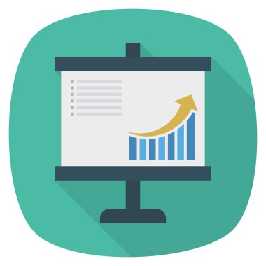 Grafik & raporu için İş Yönetimi Düz simgesi