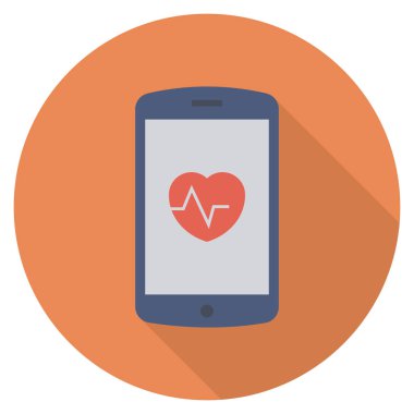 Nabız & raporu için sağlık & Fitness düz simgesi 