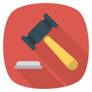 Çekiç & yasal için İş Yönetimi Düz simgesi