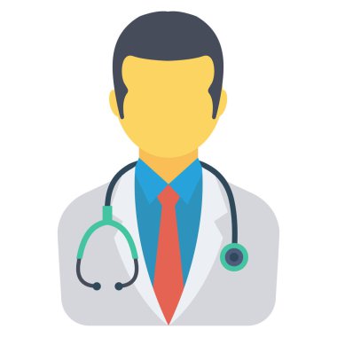 Tıbbi & steteskop için Sağlık & Fitness düz simgesi 