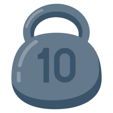 Vücut geliştirme ve kaldırma için sağlık & Fitness düz simgesi 