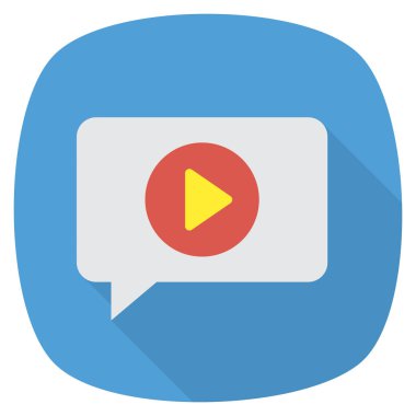 Çalma & mesajı için İş Yönetimi Düz simgesi