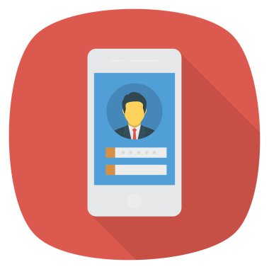 Telefon & girişi için İş Yönetimi Düz simgesi 