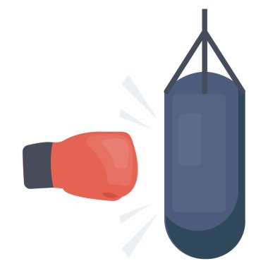 Torba & eldiven için sağlık & Fitness düz simgesi 