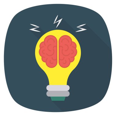 Yaratıcı & ampul için İş Yönetimi Düz simgesi