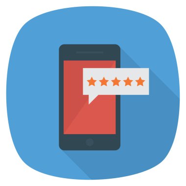 Yıldız & kabarcığı için İş Yönetimi Düz simgesi 