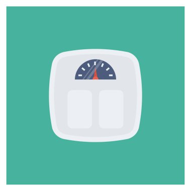 Ölçek & metre için sağlık & Fitness düz simgesi 