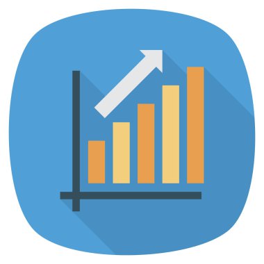 Grafiği & yükseltmek için İş Yönetimi Düz simgesi 