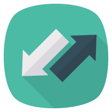 Değişim & oku için İş Yönetimi Düz simgesi