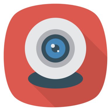 Kamera & görüntüsü çağrısı için İş Yönetimi Düz simgesi 