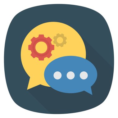 Metin & kabarcığı için İş Yönetimi Düz simgesi 