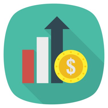 Grafiği & yükseltmek için İş Yönetimi Düz simgesi