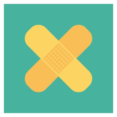 & Sağlık ve Sağlık Sağlığı Düz simgesi tıbbi koruma için