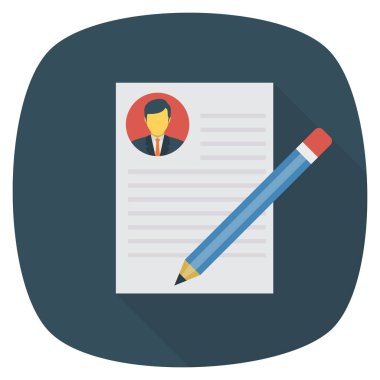 Cv & belgesi için İş Yönetimi Düz simgesi