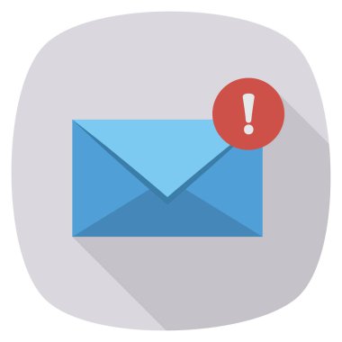 Gelen & ileti için İş Yönetimi Düz simgesi 