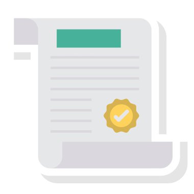 Belge & sayfası için İş Yönetimi Düz simgesi