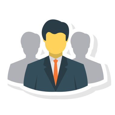 Grup & çalışanı için İş Yönetimi Düz simgesi