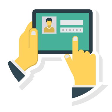 Kullanıcı & hesabı için İş Yönetimi Düz simgesi 