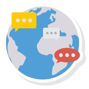 Genel & mesaj için İş Yönetimi Düz simgesi