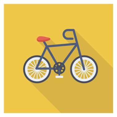Bisiklet ve egzersiz için sağlık & Fitness düz simgesi 