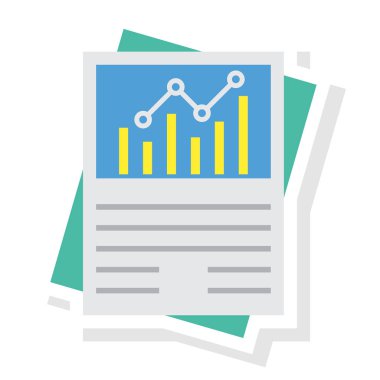 Grafik & raporu için İş Yönetimi Düz simgesi 
