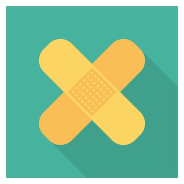 & Sağlık ve Sağlık Sağlığı Düz simgesi tıbbi koruma için