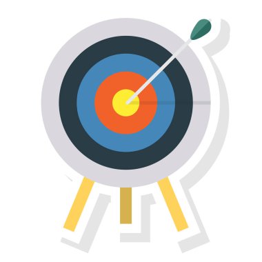 Odaklanma ve başarıya ulaşmak için İş Yönetimi Düz simgesi 