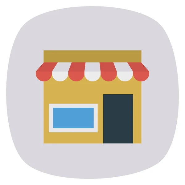 Business Management Flat Icoon Winkel — Stockvector