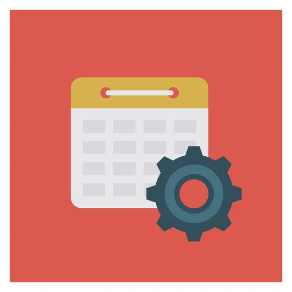 Business Management Icono Plano Para Fecha Mes — Vector de stock