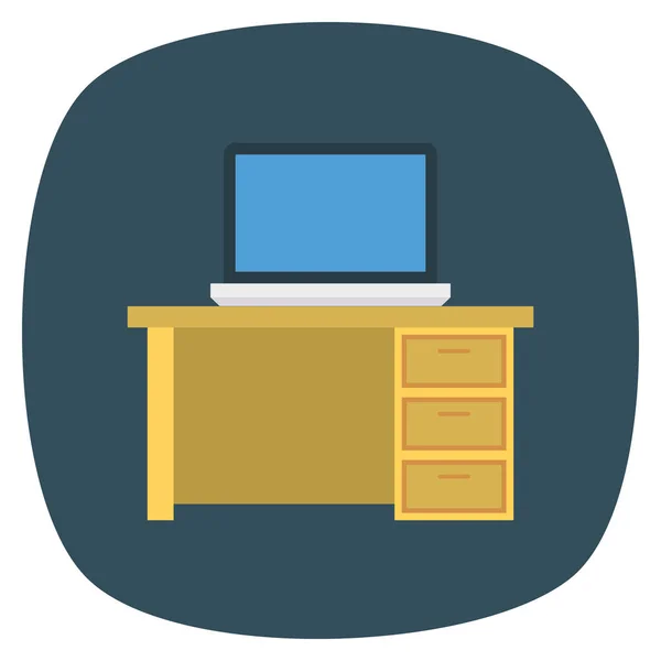 Business Management Flat Icon Work Place — 스톡 벡터