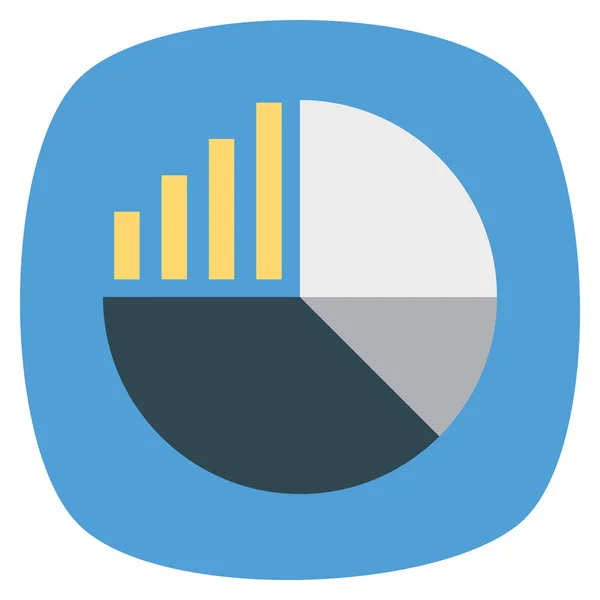 Business Management Flat Icon Chart — 스톡 벡터