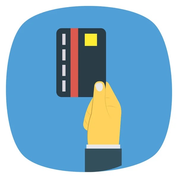 Business Management Flat Icon Credit Card — 스톡 벡터