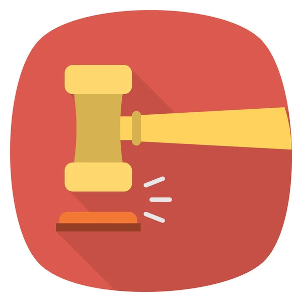 Business Management Flat Icon Court Justice — Stock Vector