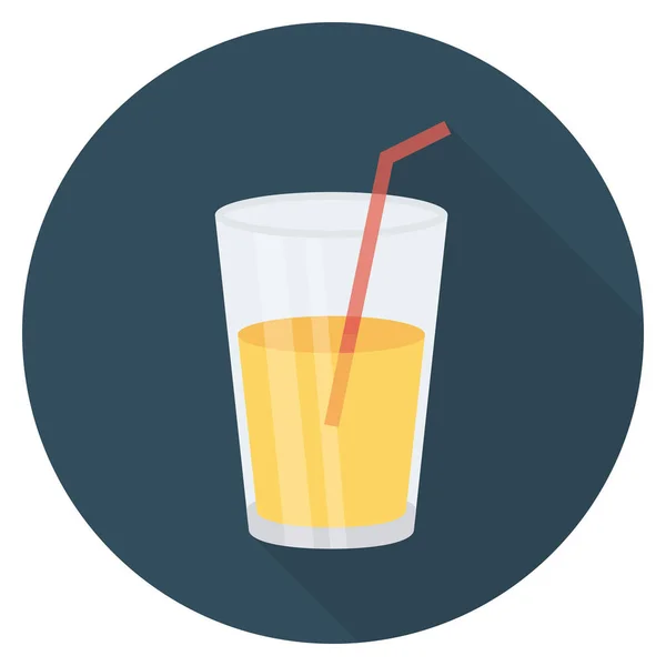 Salud Fitness Iconos Planos Para Paja Jugo — Vector de stock