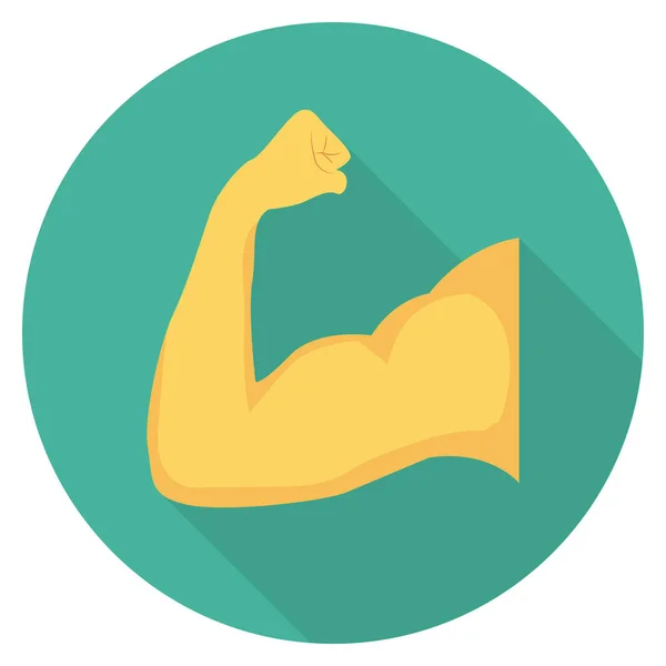 Saúde Fitness Ícones Planos Para Musculação Mucle —  Vetores de Stock