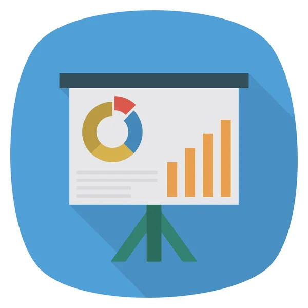 Business Management Flat Icoon Voor Grafiek Rapport — Stockvector