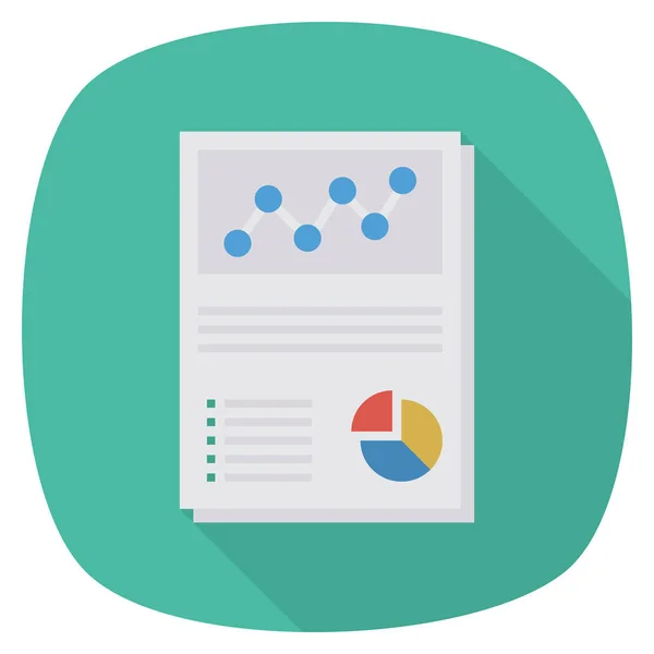 Business Management Flat Icon Voor Rapport Analyse — Stockvector