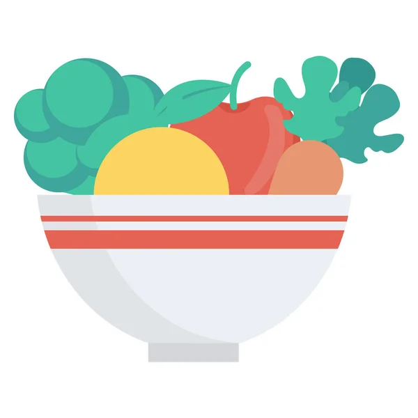 Health Fitness Flat Icon Vegetable Fruit — ストックベクタ