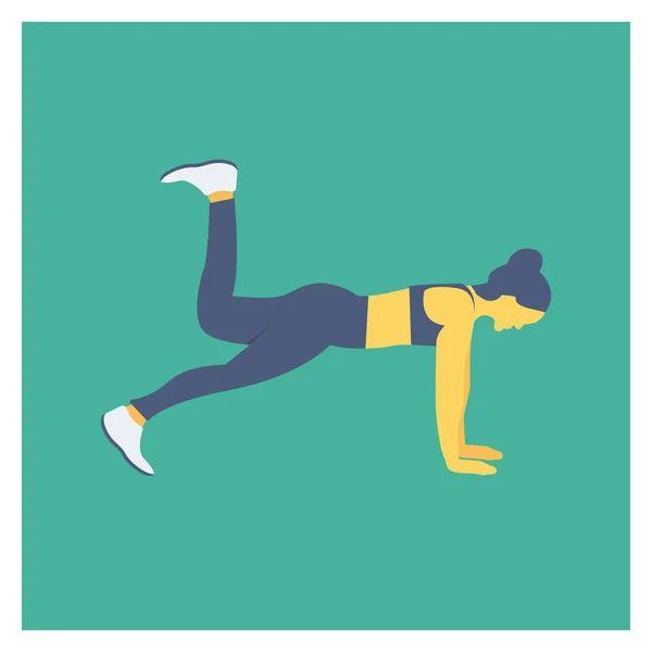 Gezondheid Fitness Platte Icoon Voor Workout Activiteit — Stockvector