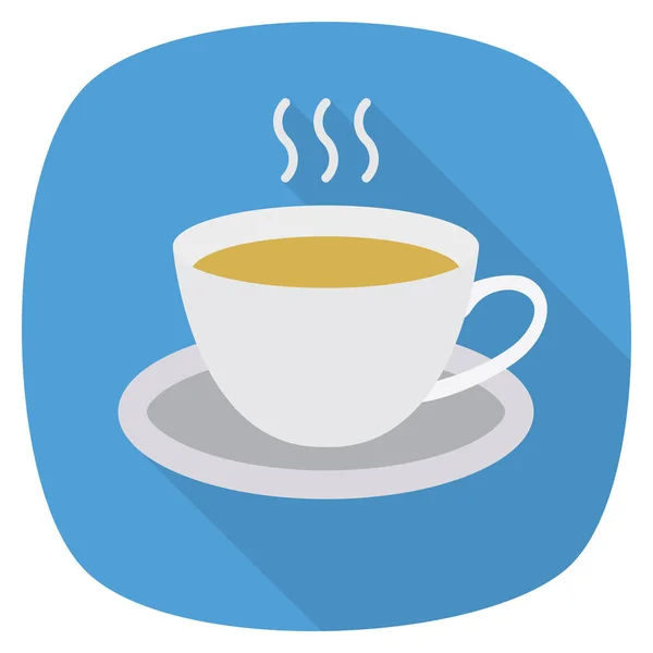 コーヒー カップのビジネス管理フラットアイコン — ストックベクタ