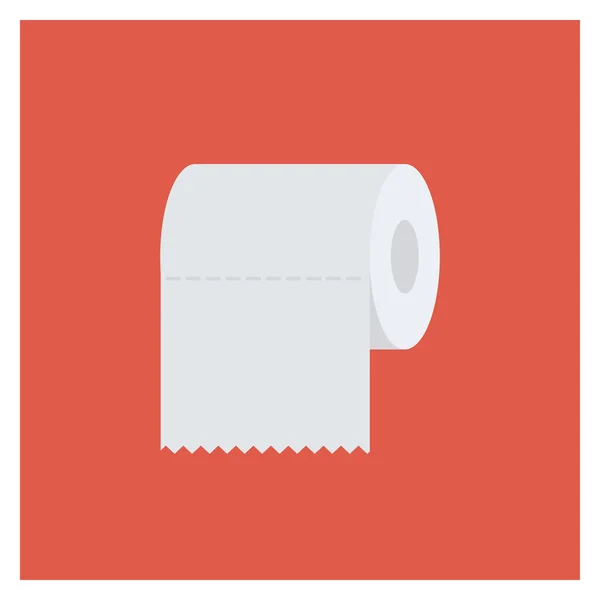 Gezondheid Fitness Platte Pictogram Voor Roll Toilet — Stockvector