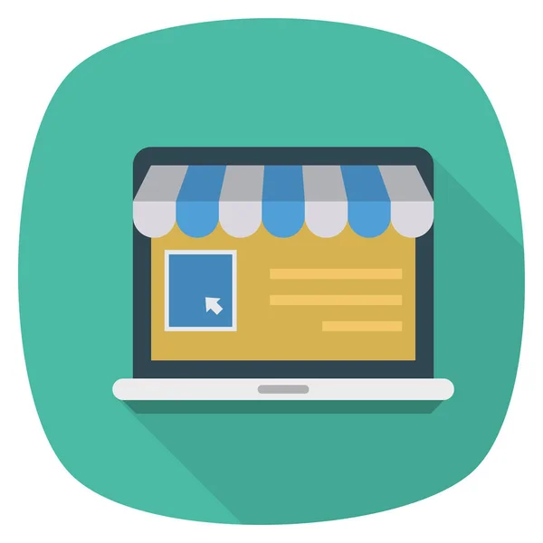 Business Management Flat Icon Voor Winkel Online — Stockvector