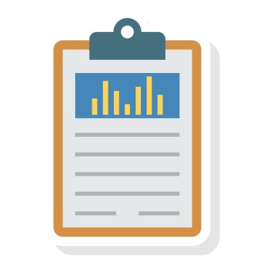 Grafik & raporu için İş Yönetimi Düz simgesi 