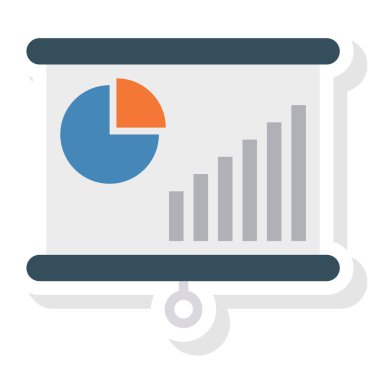 Pano & grafiği için İş Yönetimi Düz simgesi 