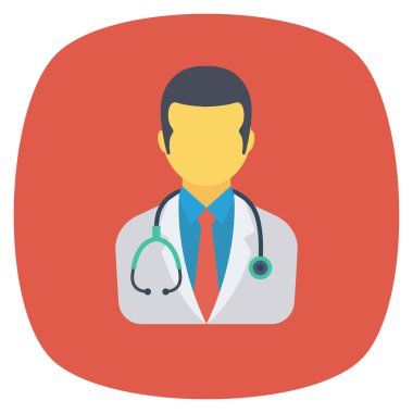 Tıbbi & steteskop için Sağlık & Fitness düz simgesi 