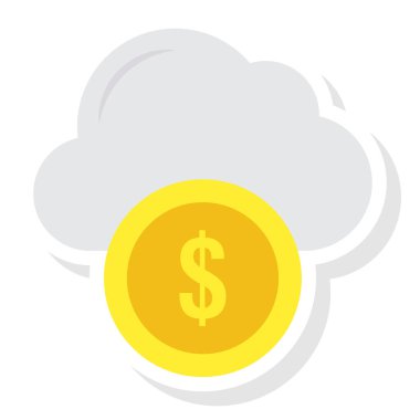 Para ve para birimi için İş Yönetimi Düz simgesi 