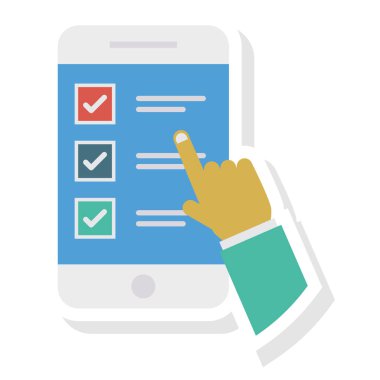 Görev listesi & raporu için İş Yönetimi Düz simgesi 