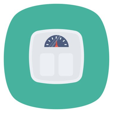 Ölçek & metre için sağlık & Fitness düz simgesi 