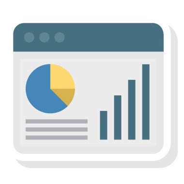 Grafik & raporu için İş Yönetimi Düz simgesi 