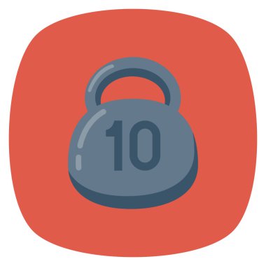 Vücut geliştirme ve kaldırma için sağlık & Fitness düz simgesi 